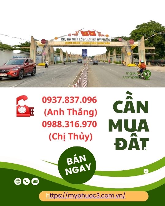 CẦN MUA GẤP ĐẤT KHU J – MỸ PHƯỚC 3, PHƯỜNG THỚI HÒA, TP.HCM