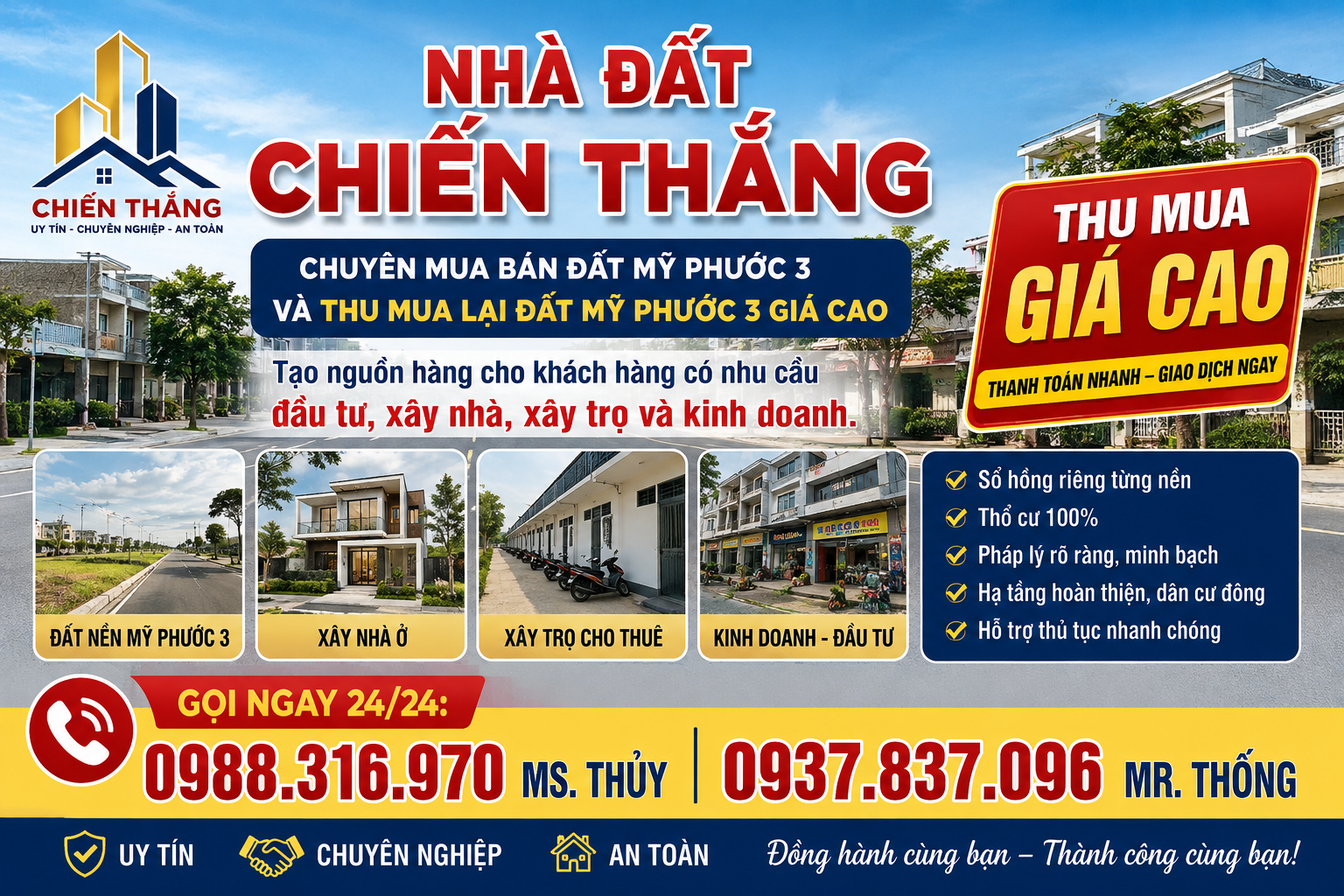 Cần Mua Lô I52 Mỹ Phước 3 Giá Cao – Mua Nhanh, Thanh Toán Nhanh
